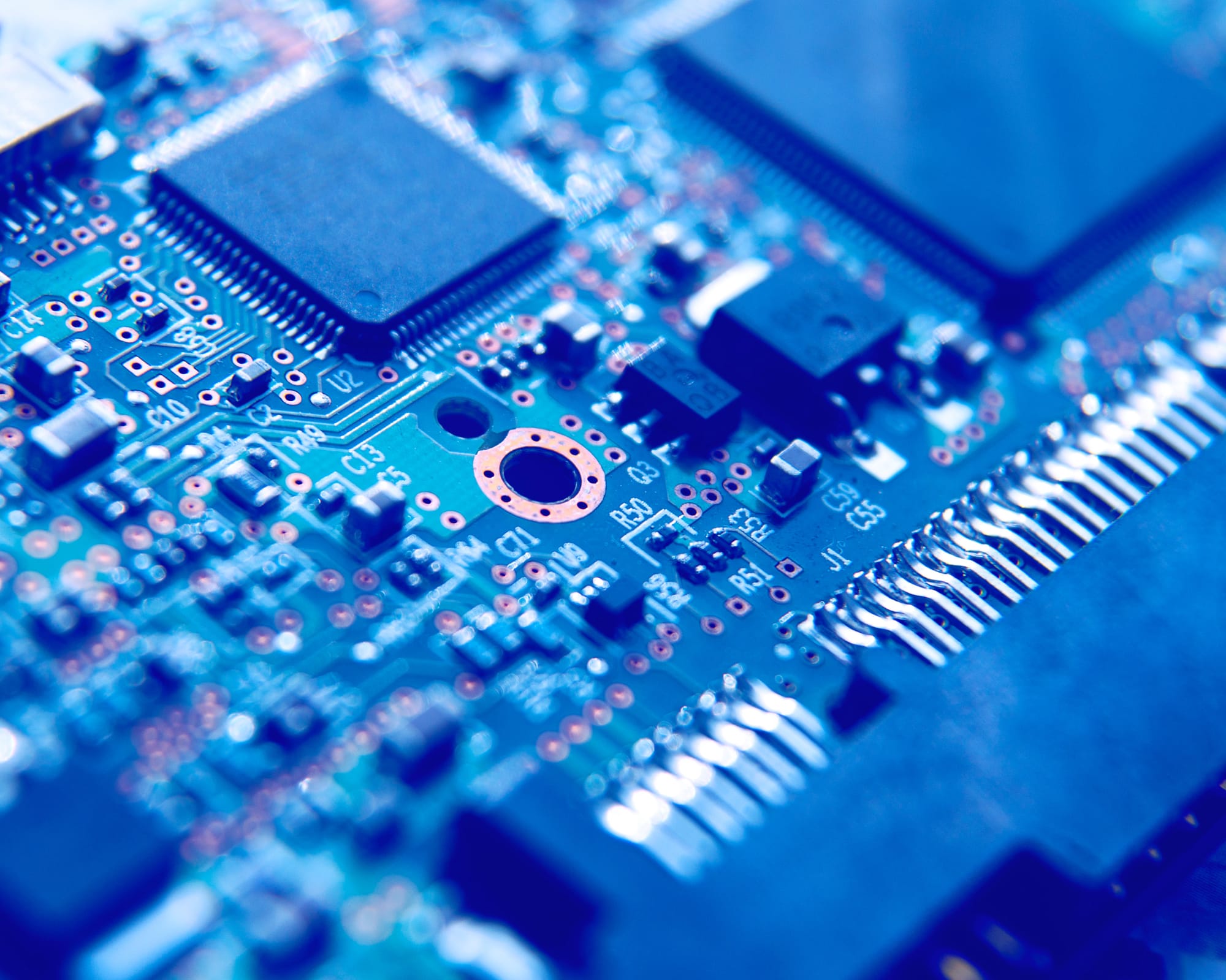 Bench view of a manual prototype assembly session